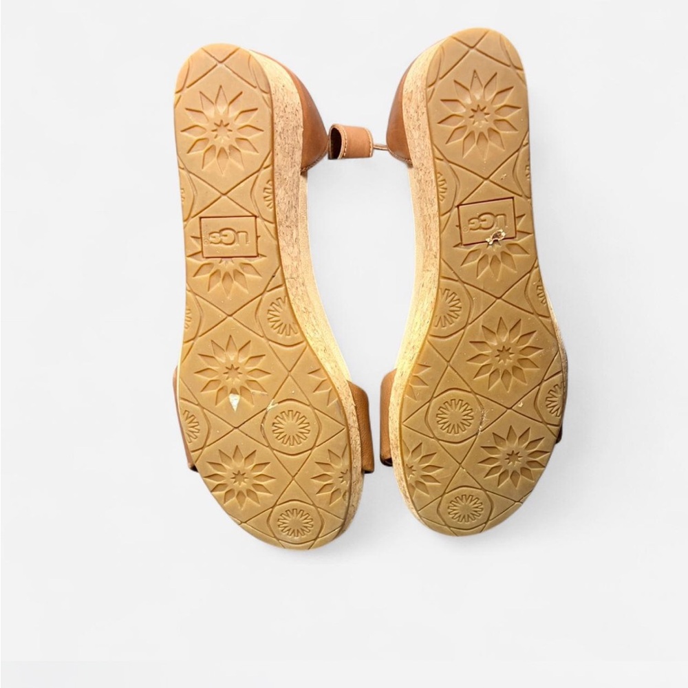 UGG Women's Brown Leather Sandals - Picture 8 of 8